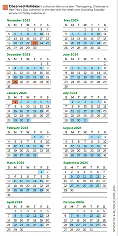 Click here to download the Collection Calendar
