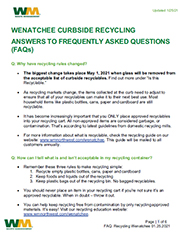 Click here to download - Recycling FAQ's