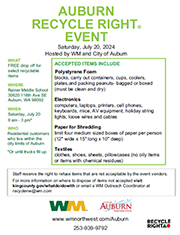 Recycle Right Event - Details click here