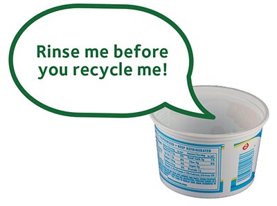 Rinse recyclables